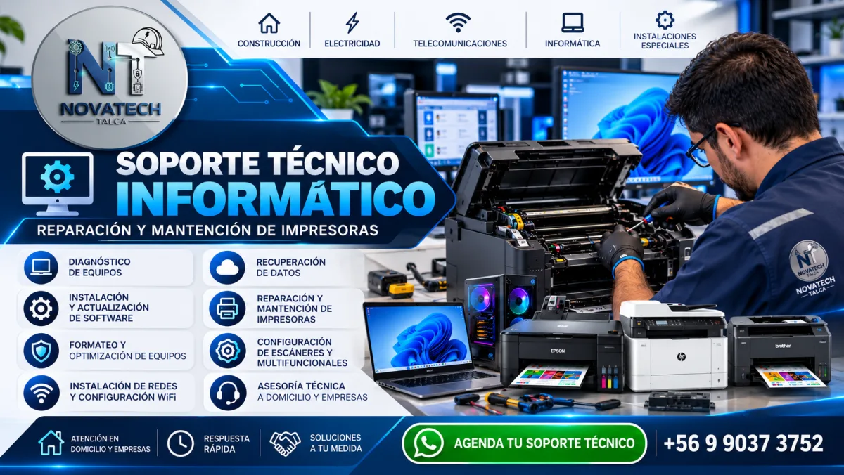 Soporte Técnico Informático realizado por NovatechTalca